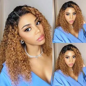 Ombré Natural Black/Blonde (1B/27)T Part 13x4x1 LaceFrontal Brazilian Human Hair